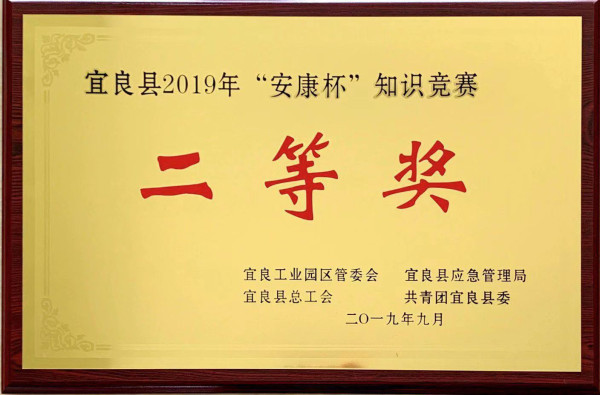 宜良紅獅榮獲宜良縣2019年“安康杯”知識(shí)競賽二等獎(jiǎng)